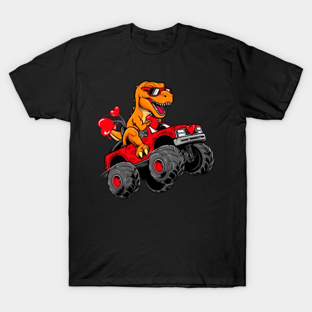 dinosaurs monster truck seeker of true love T-Shirt by Wagum Std